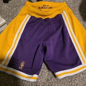 Mitchell & Ness Lakers Hardwood Game Shorts
